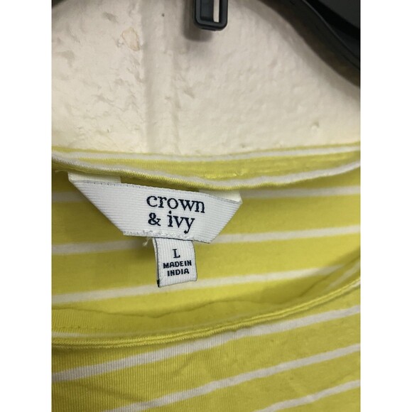 Crown & Ivy Striped Dolman Sleeve Casual Slouchy Top Women’s Size L - Picture 5 of 6
